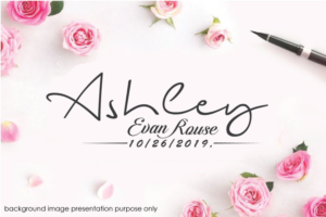 Ashley + Evan Rouse,  10/26/2019, #itsaRousetrap, Asheville, NC | Logo Design by Juli creation