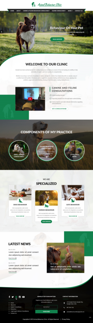 Diseño Web por pb para Animal Behaviour Clinic | Diseño: #21461411
