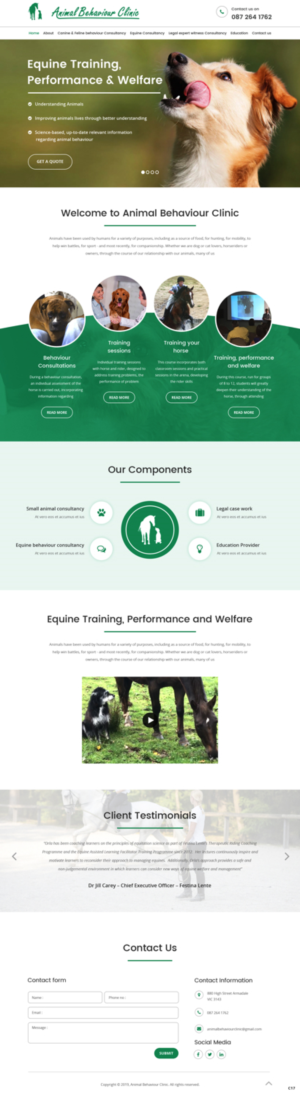 Diseño Web por pb para Animal Behaviour Clinic | Diseño: #21461412