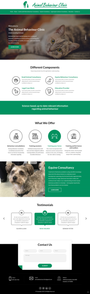 Diseño Web por pb para Animal Behaviour Clinic | Diseño: #21461413