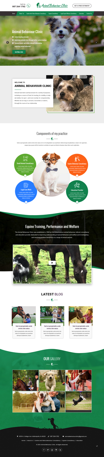 Diseño Web por pb para Animal Behaviour Clinic | Diseño #21461414
