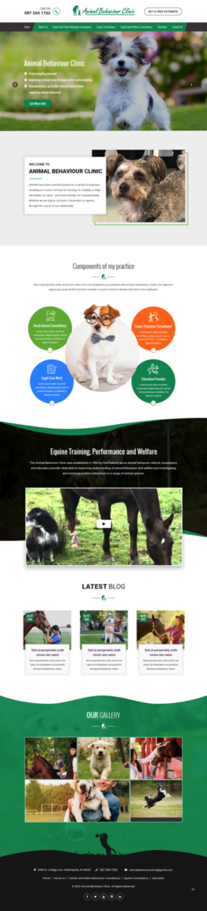 Diseño Web por pb para Animal Behaviour Clinic | Diseño: #21461414