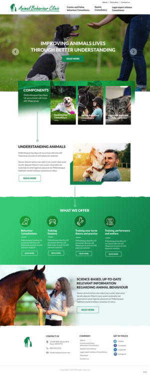 Diseño Web por pb para Animal Behaviour Clinic | Diseño: #21461418