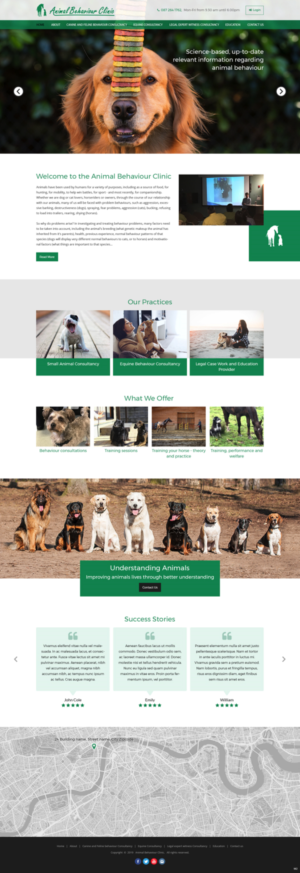 Diseño Web por pb para Animal Behaviour Clinic | Diseño: #21461419