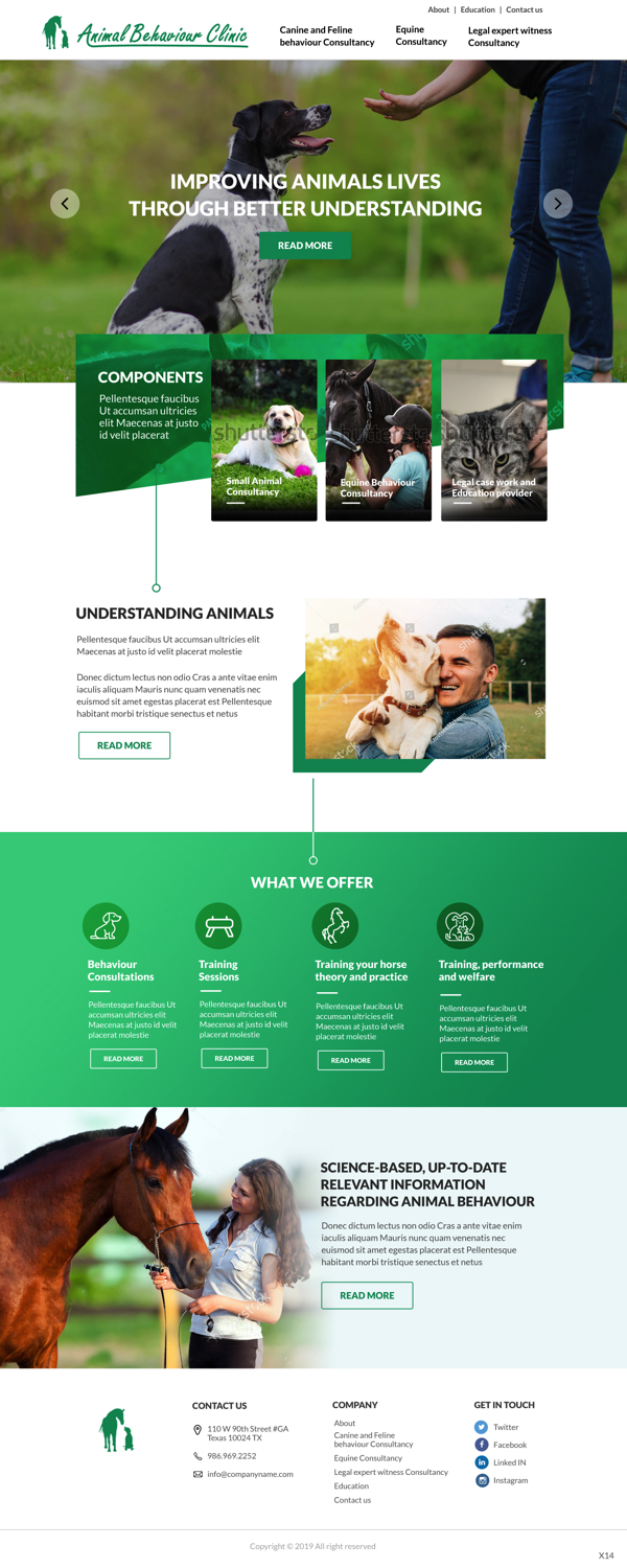 Diseño Web por pb para Animal Behaviour Clinic | Diseño #21461420