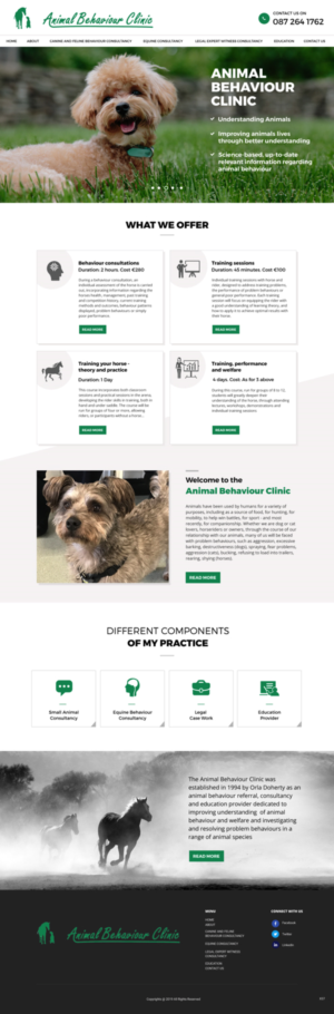 Diseño Web por pb para Animal Behaviour Clinic | Diseño: #21461421