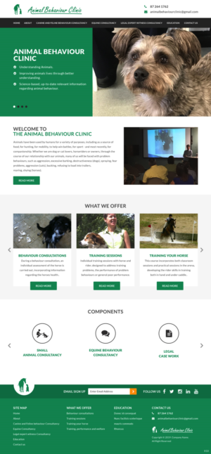 Diseño Web por pb para Animal Behaviour Clinic | Diseño: #21472697