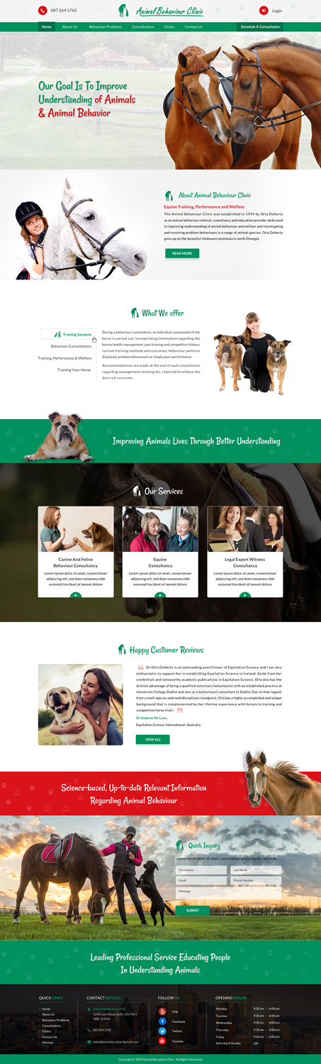 Diseño Web por Sbss para Animal Behaviour Clinic | Diseño: #21469047