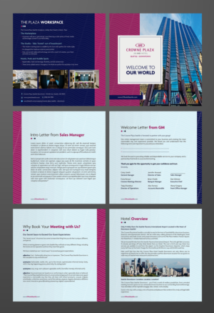 Ten page .pdf brochure to have people book a meeting or event | Design de Brochure par ecorokerz
