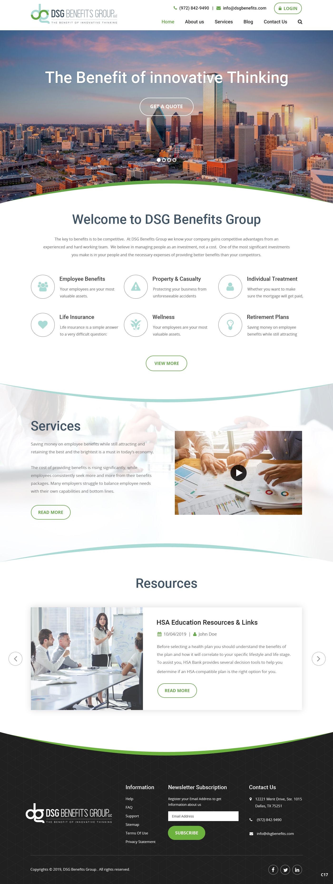 Web Design by pb for DSG Benefits Group LLC | Design #22025332