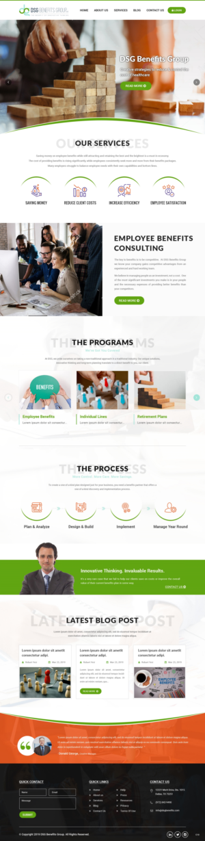 Web Design by pb for DSG Benefits Group LLC | Design: #22025333