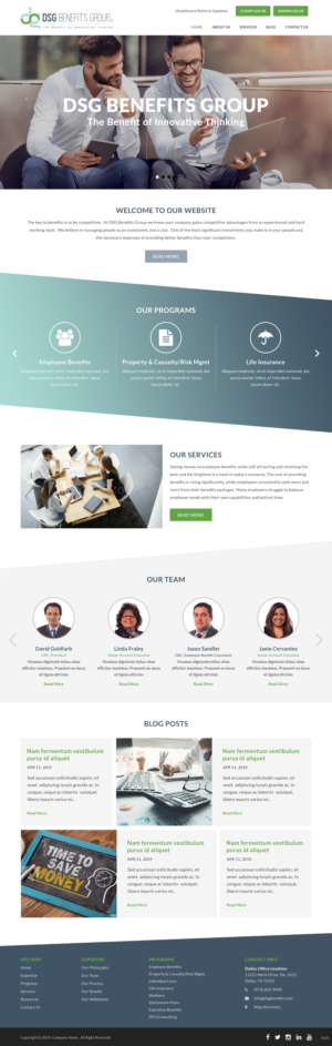 Web Design by pb for DSG Benefits Group LLC | Design #22025335