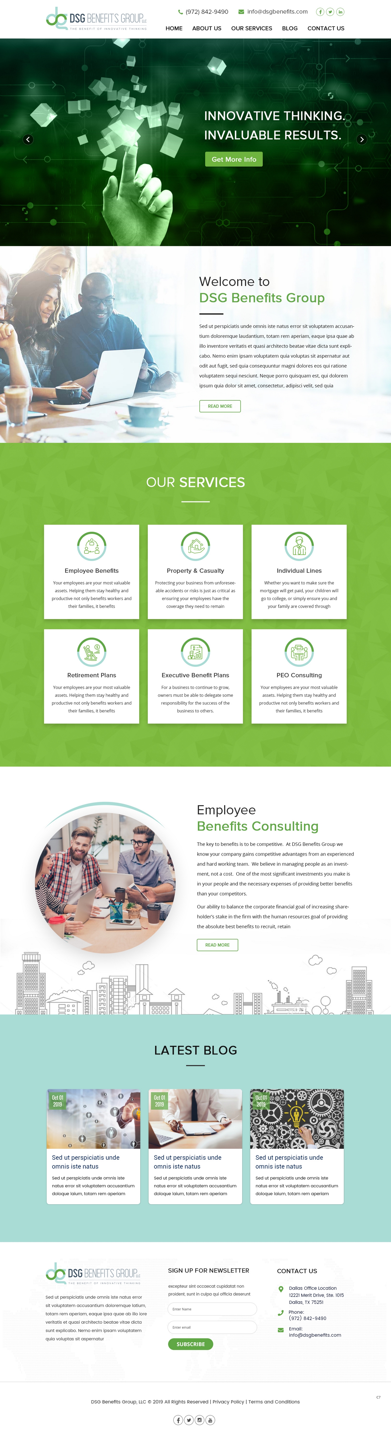 Web Design by pb for DSG Benefits Group LLC | Design #22025336