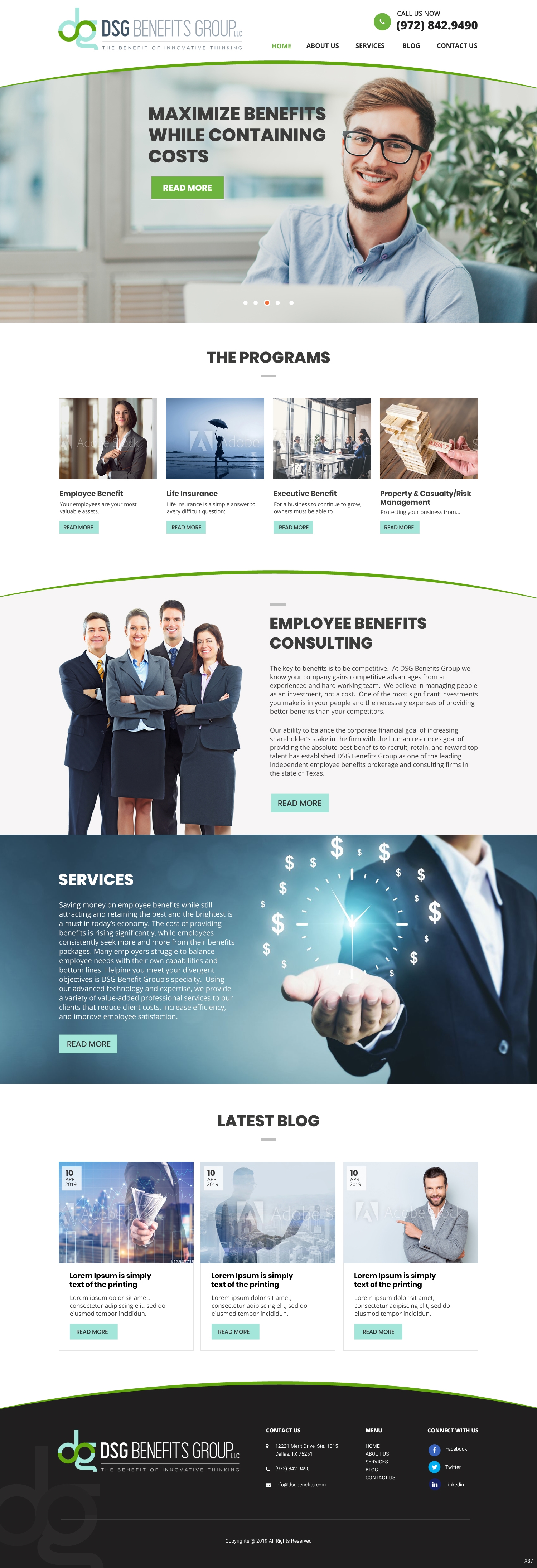 Web Design by pb for DSG Benefits Group LLC | Design #22025338