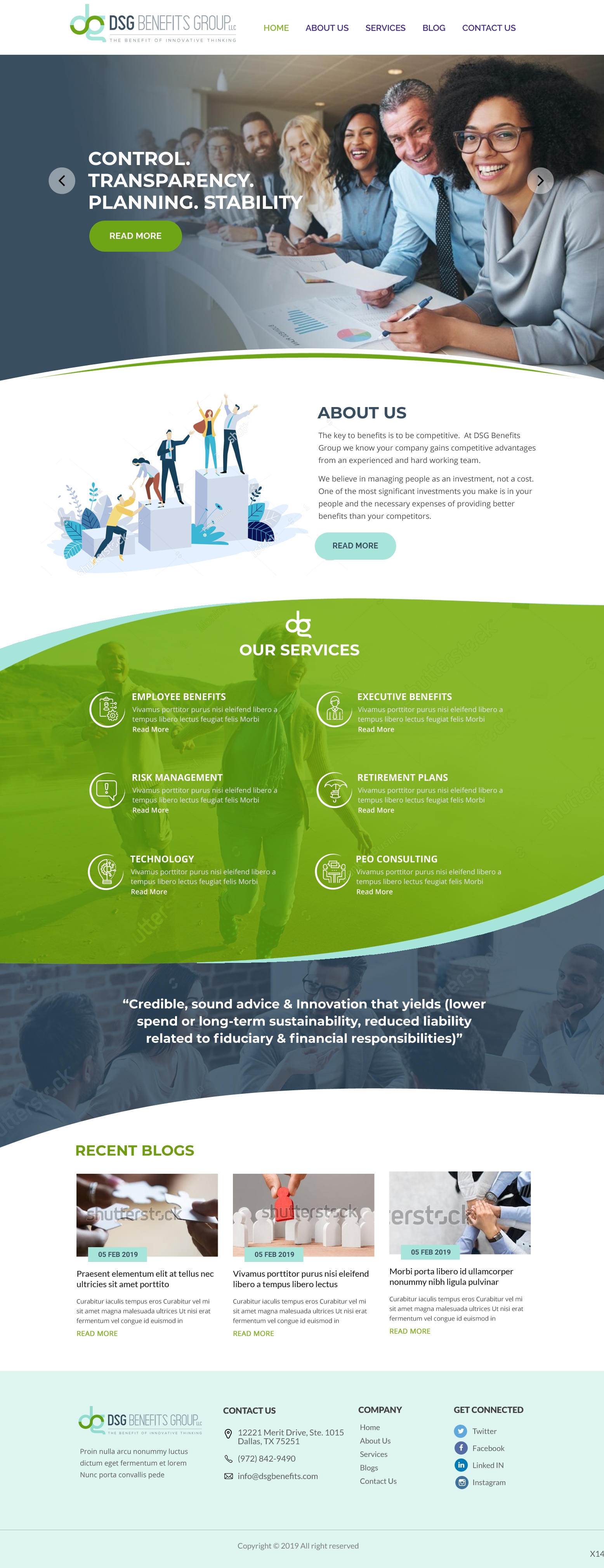 Web Design by pb for DSG Benefits Group LLC | Design #22025339