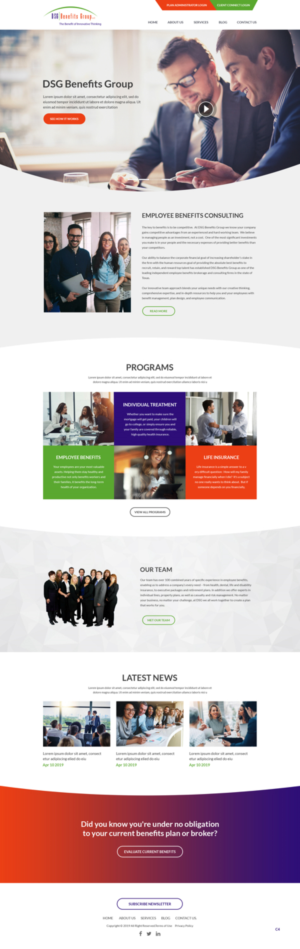 Web Design by pb for DSG Benefits Group LLC | Design: #21461380