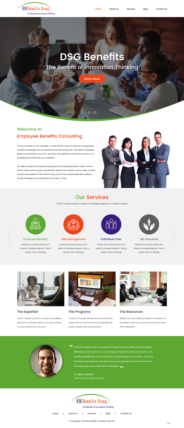 Web Design by pb for DSG Benefits Group LLC | Design #21461381