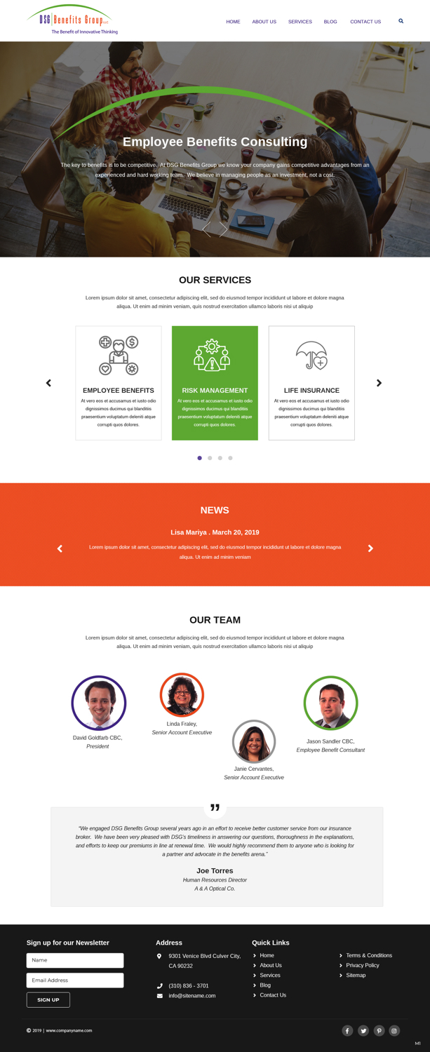 Web-Design von pb für DSG Benefits Group LLC | Design #21461390