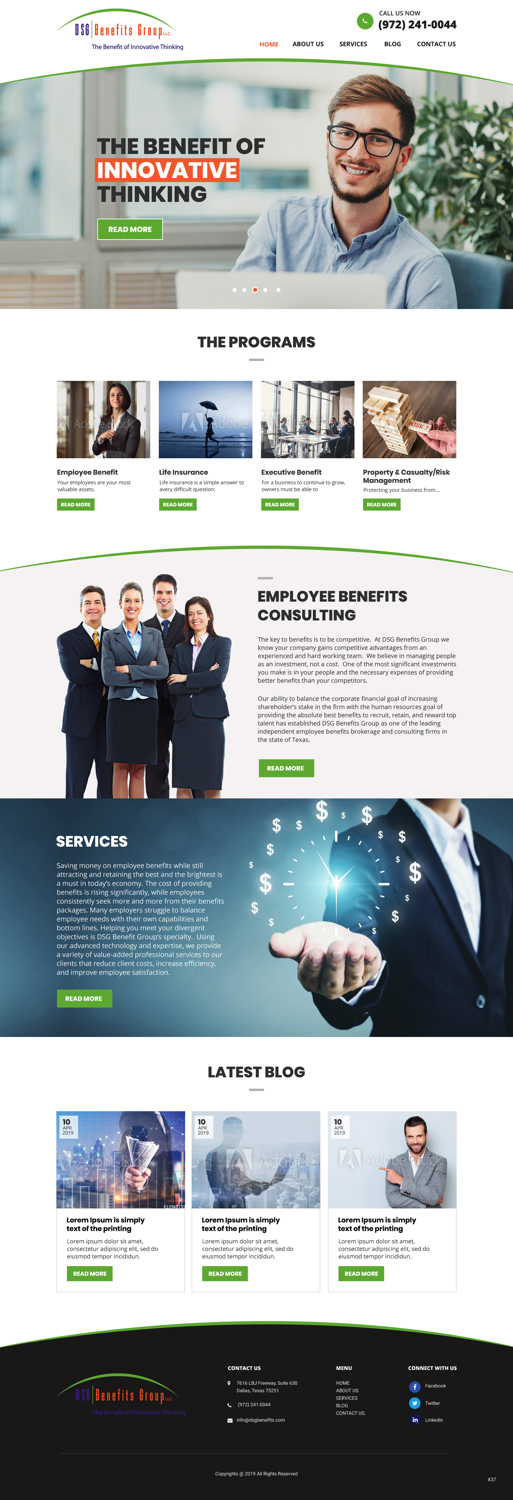 Web-Design von pb für DSG Benefits Group LLC | Design #21461393