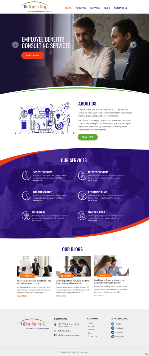 Web Design by pb for DSG Benefits Group LLC | Design #21461394