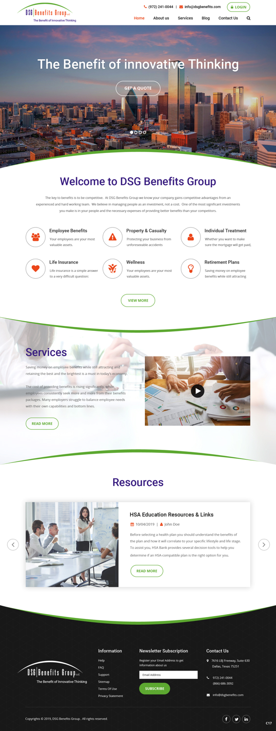 Web Design by pb for DSG Benefits Group LLC | Design #21461397