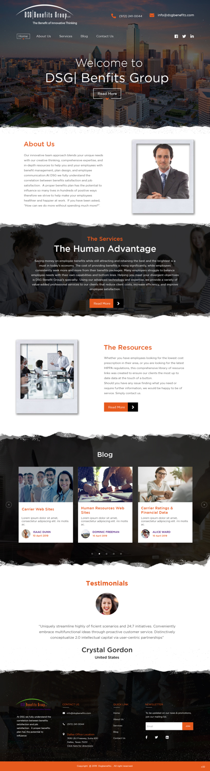 Web Design by pb for DSG Benefits Group LLC | Design #21461400