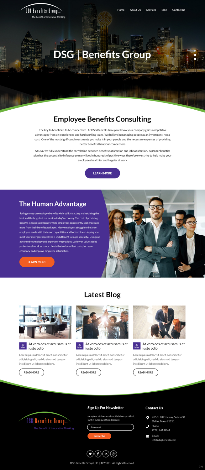 Web Design by pb for DSG Benefits Group LLC | Design #21461401