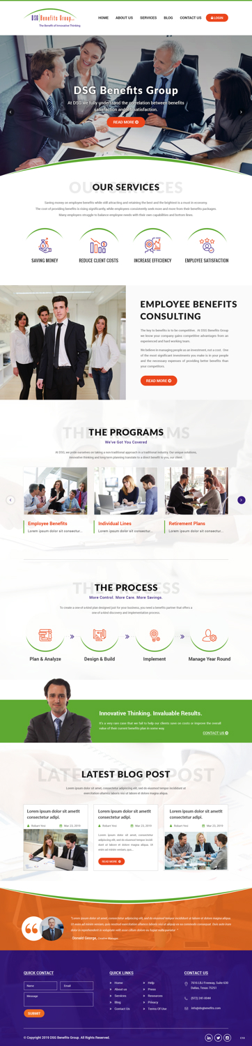 Web Design by pb for DSG Benefits Group LLC | Design #21485705