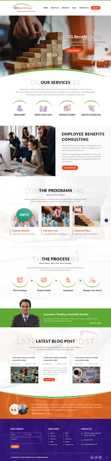 Web Design by pb for DSG Benefits Group LLC | Design #21497059
