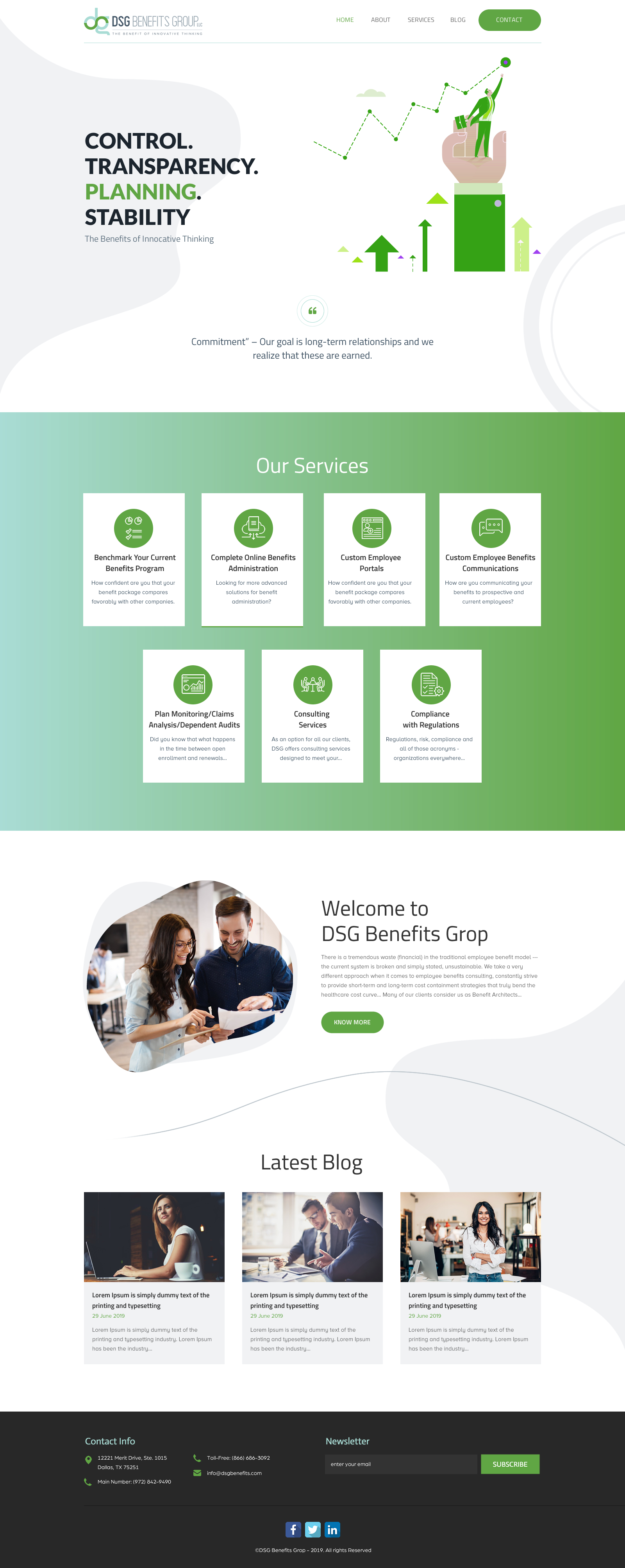 Diseño Web por rightway para DSG Benefits Group LLC | Diseño #22026513