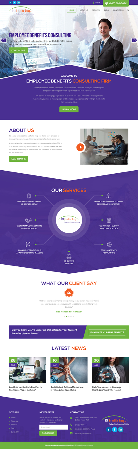 Web Design by rightway for DSG Benefits Group LLC | Design #21461187