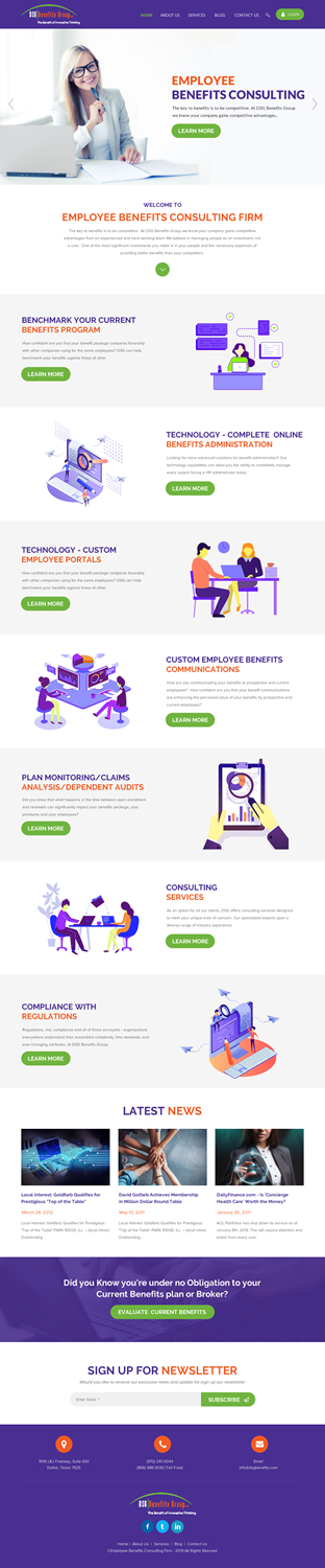 Web-Design von rightway für DSG Benefits Group LLC | Design #21461189
