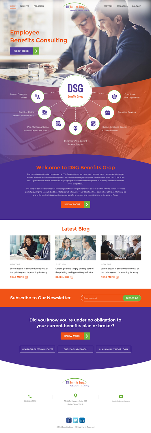 Web Design by rightway for DSG Benefits Group LLC | Design #21461199