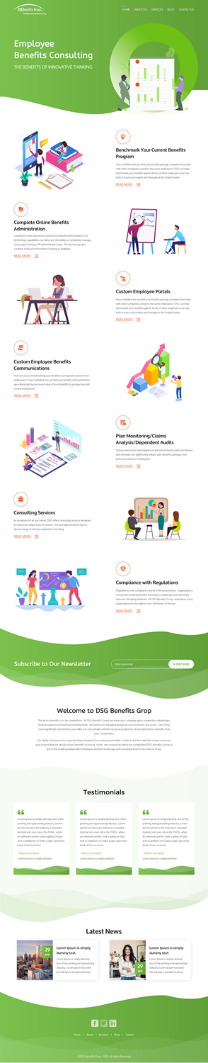 Diseño Web por rightway para DSG Benefits Group LLC | Diseño #21461200