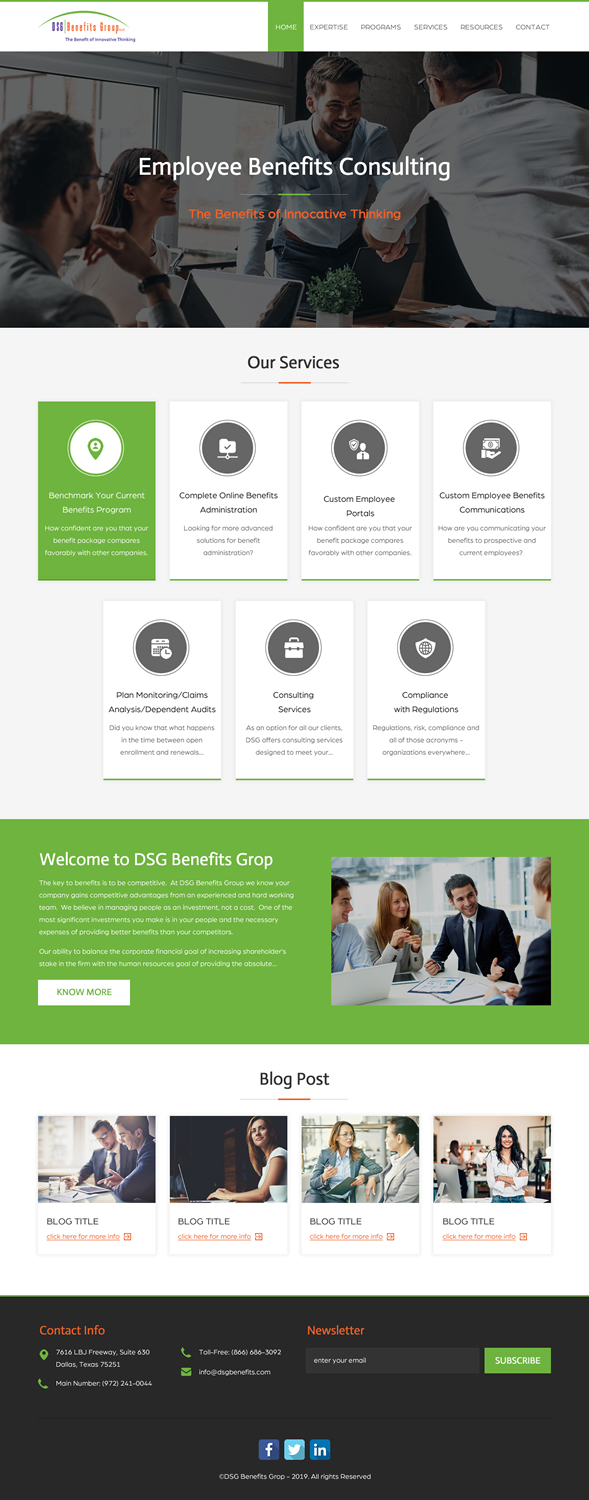 Web Design by rightway for DSG Benefits Group LLC | Design #21461201