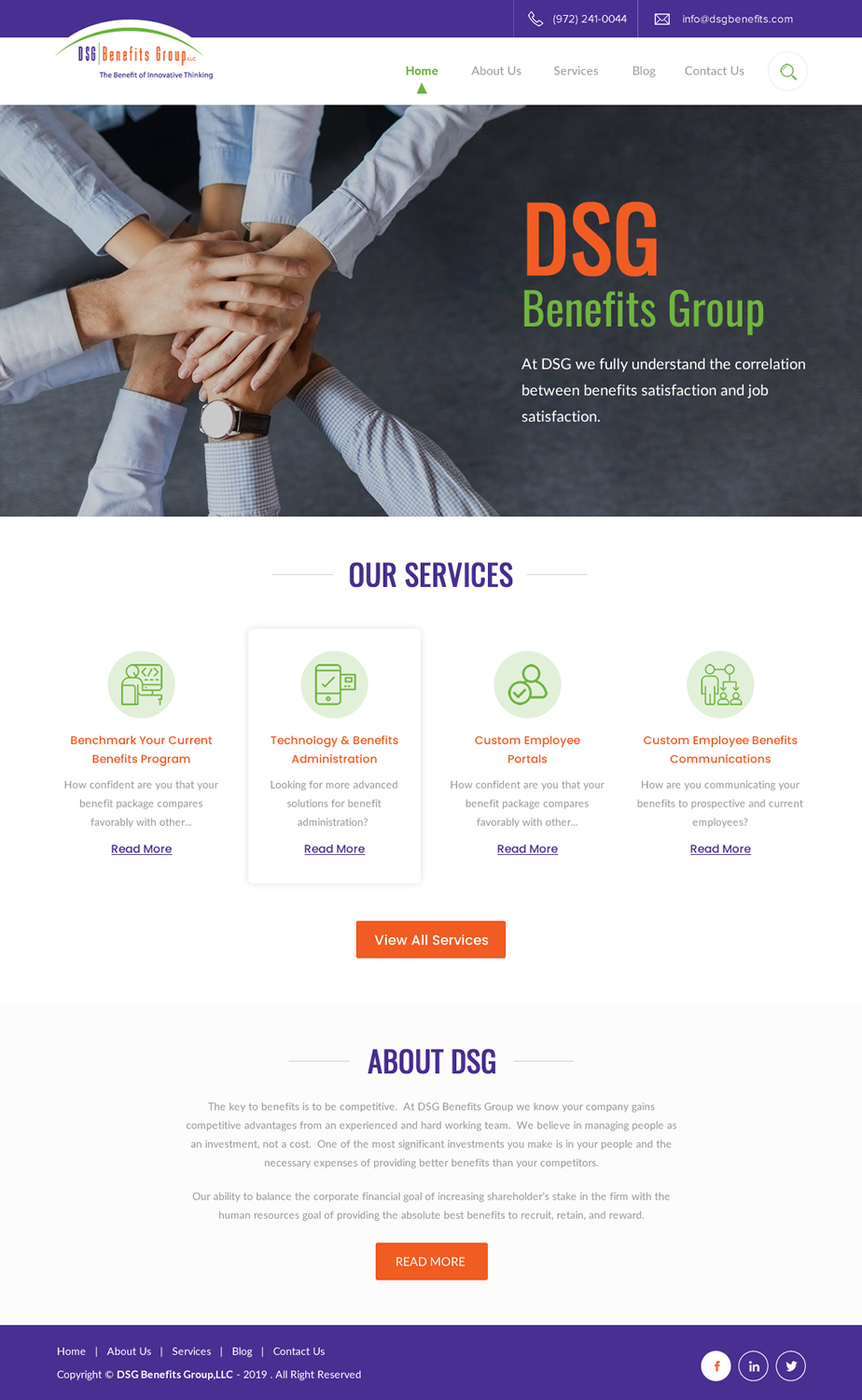 Web Design by rightway for DSG Benefits Group LLC | Design #21461218