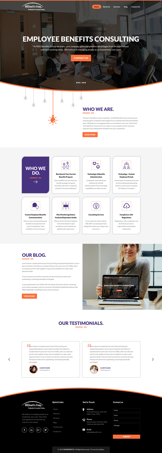 Web Design by rightway for DSG Benefits Group LLC | Design #21461220