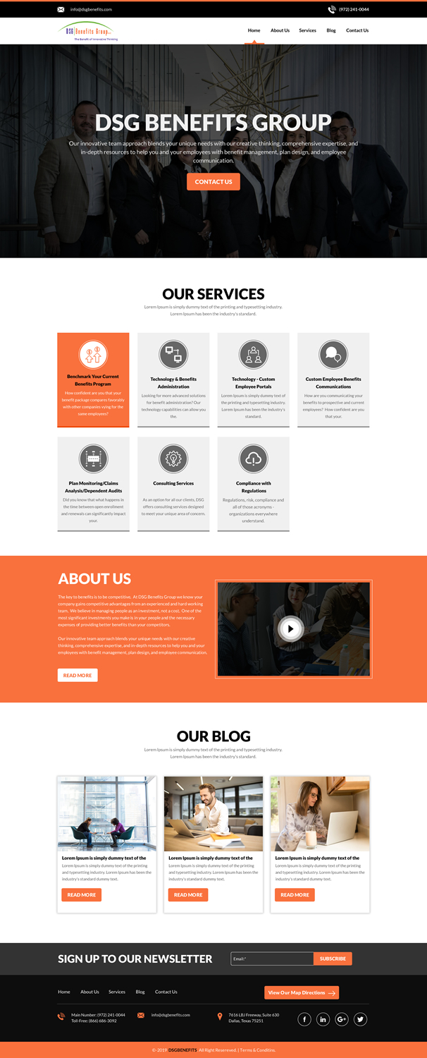 Web-Design von rightway für DSG Benefits Group LLC | Design #21461229