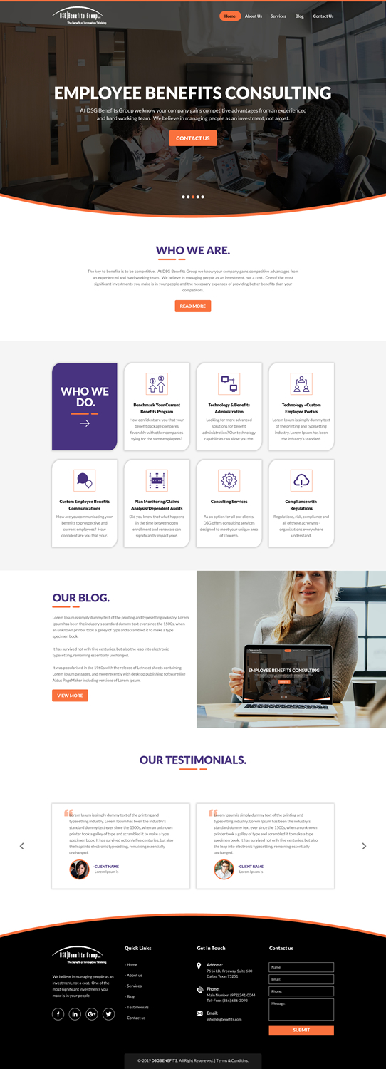 Web Design by rightway for DSG Benefits Group LLC | Design #21476556