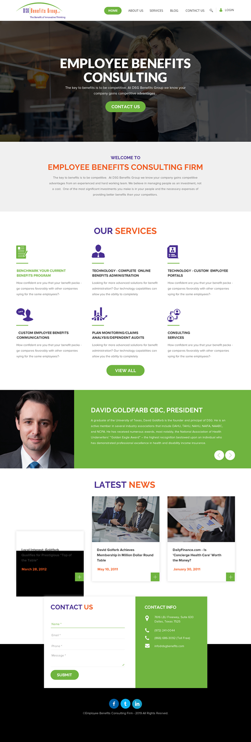 Web Design by rightway for DSG Benefits Group LLC | Design #21476557