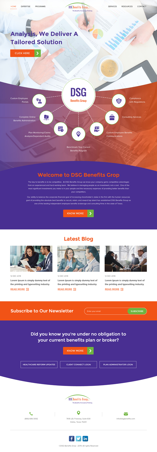 Web-Design von rightway für DSG Benefits Group LLC | Design #21476559