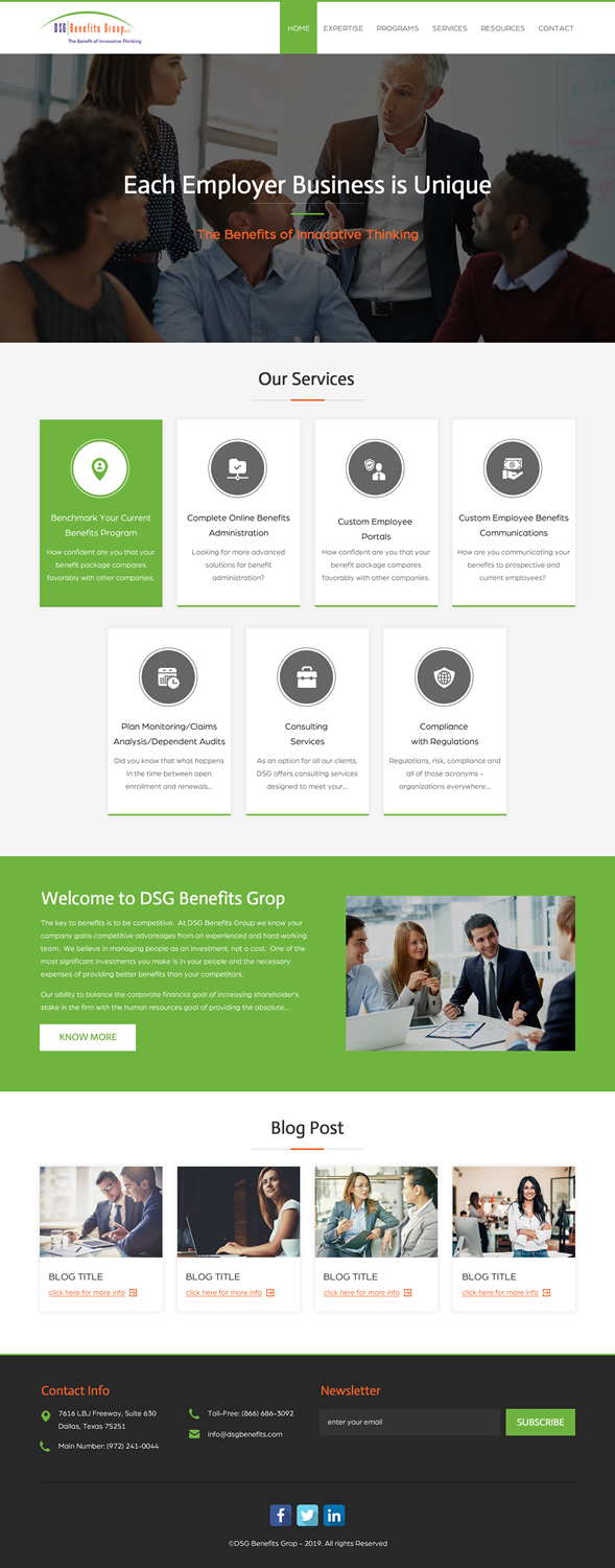 Web Design by rightway for DSG Benefits Group LLC | Design #21476560