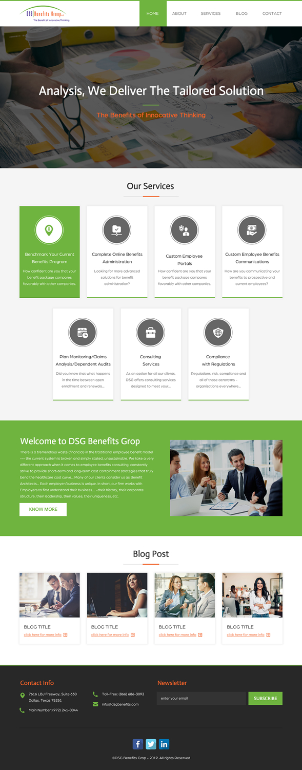 Web Design by rightway for DSG Benefits Group LLC | Design #21481501