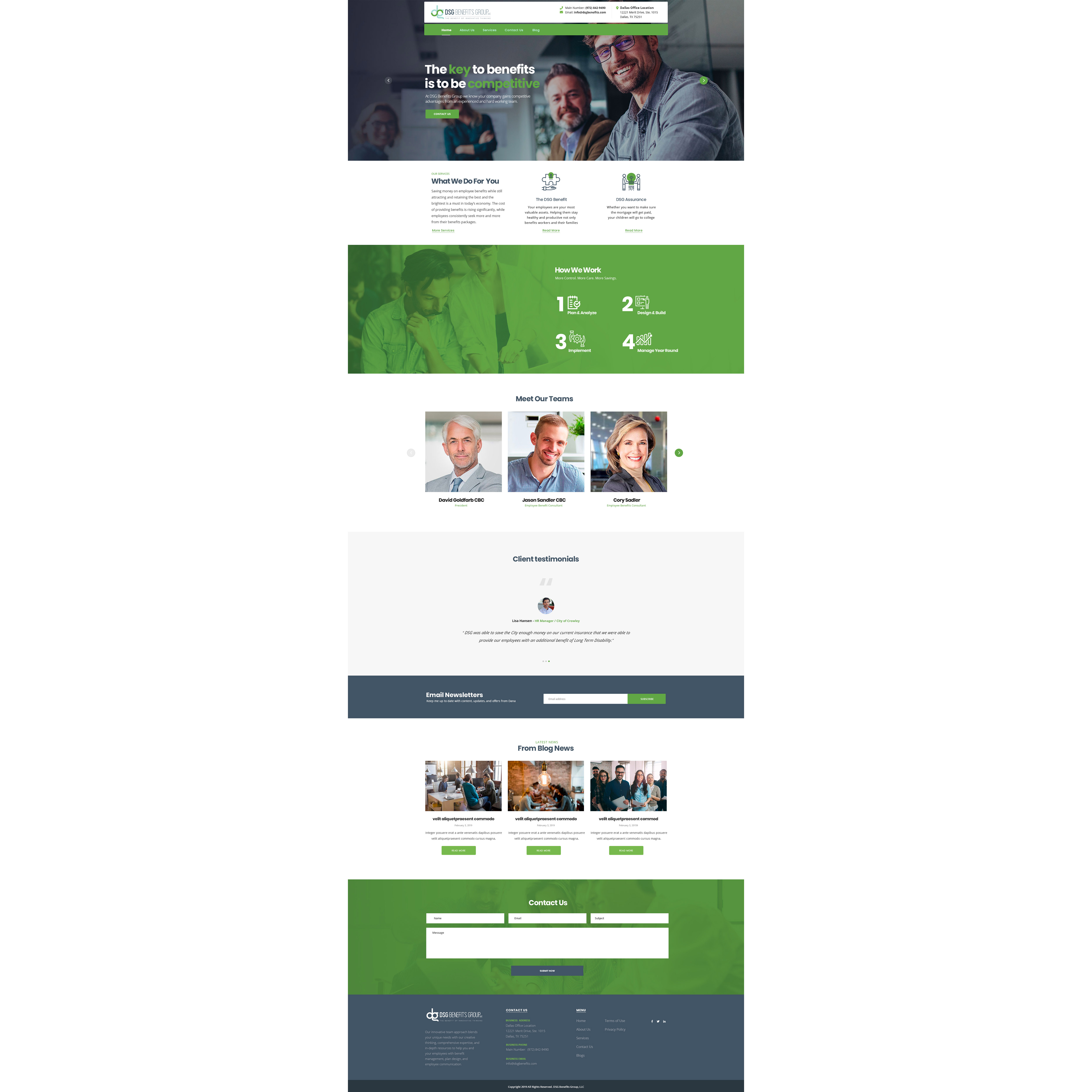 Diseño Web por NineTwoEleven Media para DSG Benefits Group LLC | Diseño #22020930