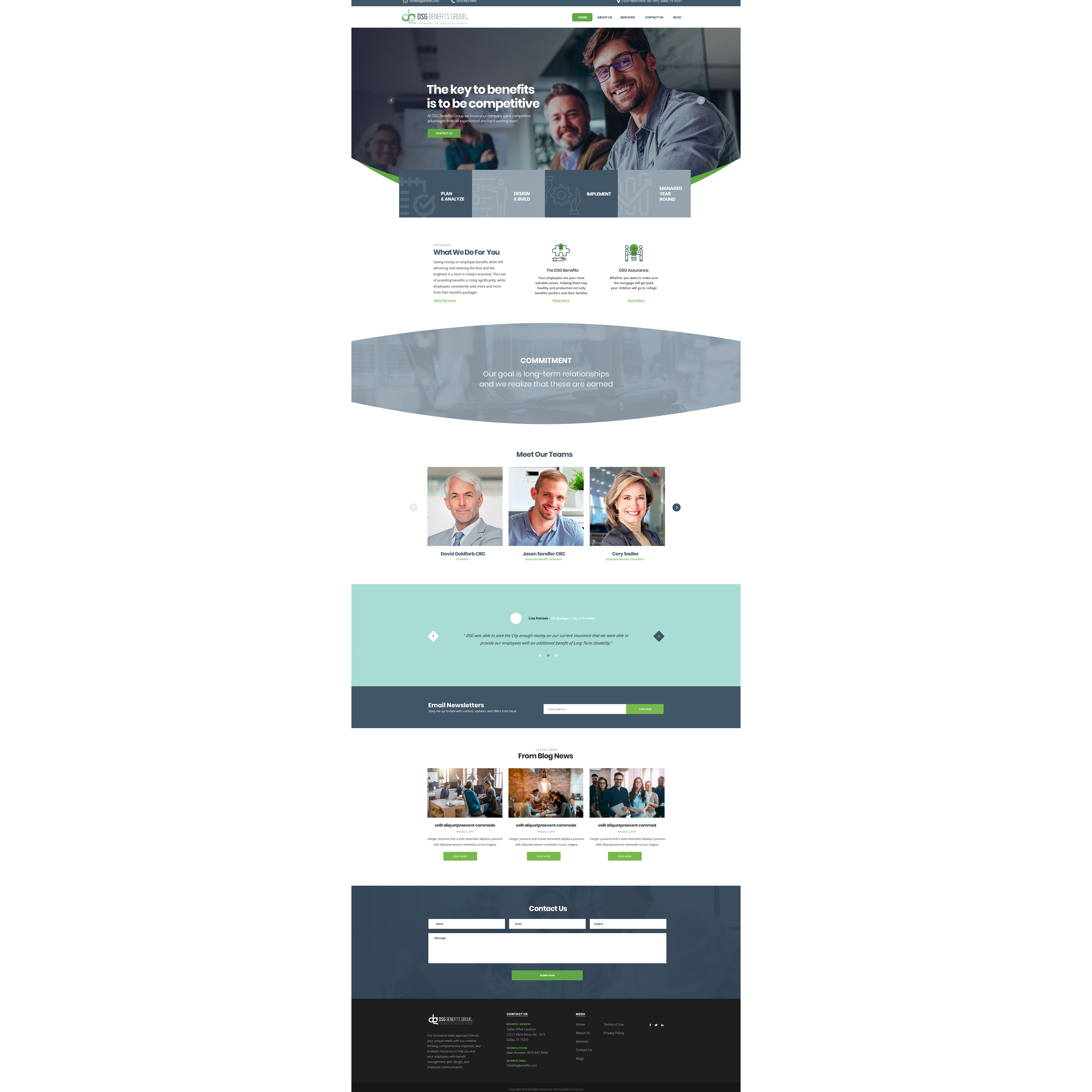 Diseño Web por NineTwoEleven Media para DSG Benefits Group LLC | Diseño #22024897