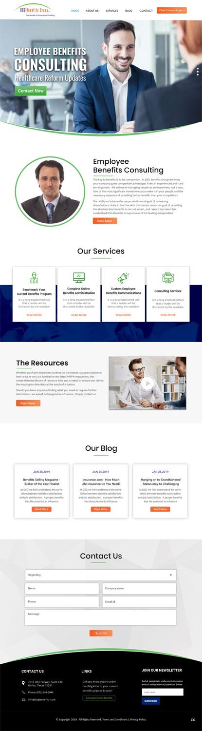 Web Design by Dp.designs for DSG Benefits Group LLC | Design #21459057