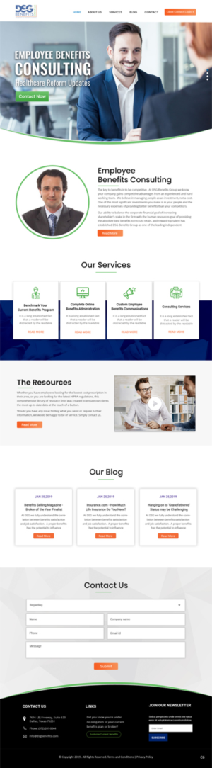 Web Design by Dp.designs for DSG Benefits Group LLC | Design: #21459072