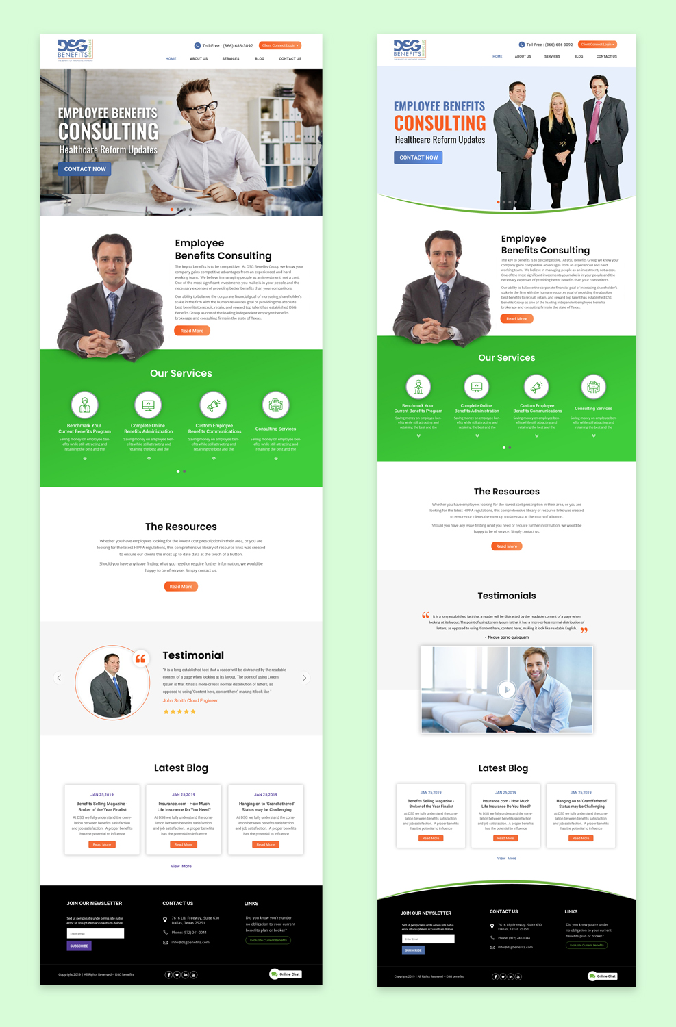 Web Design by Dp.designs for DSG Benefits Group LLC | Design #21473799