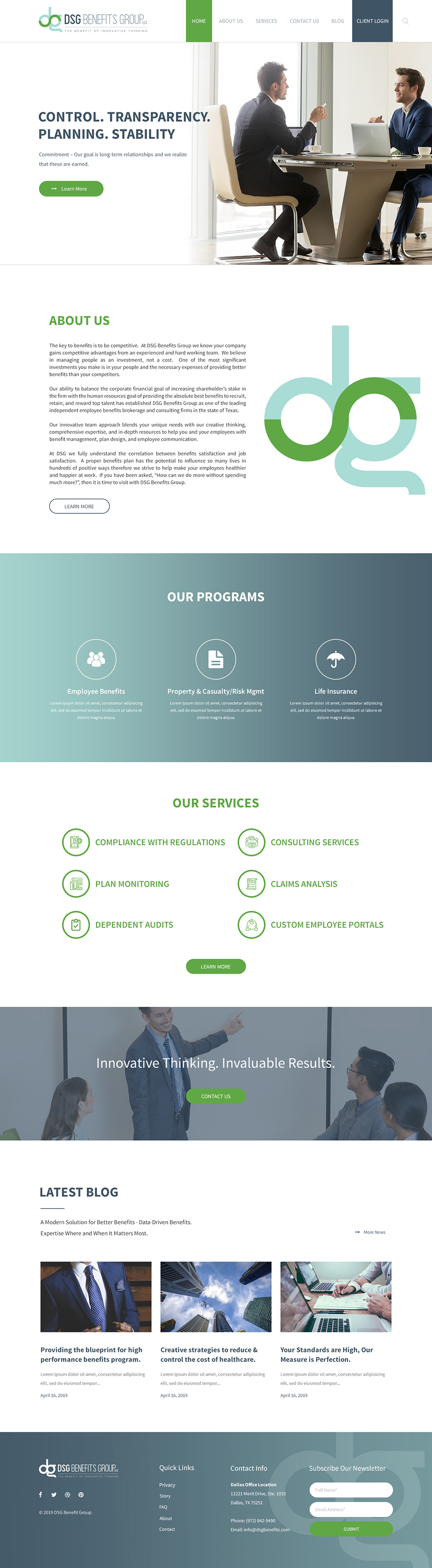 Web Design by Mukarram Haidari for DSG Benefits Group LLC | Design: #22031600