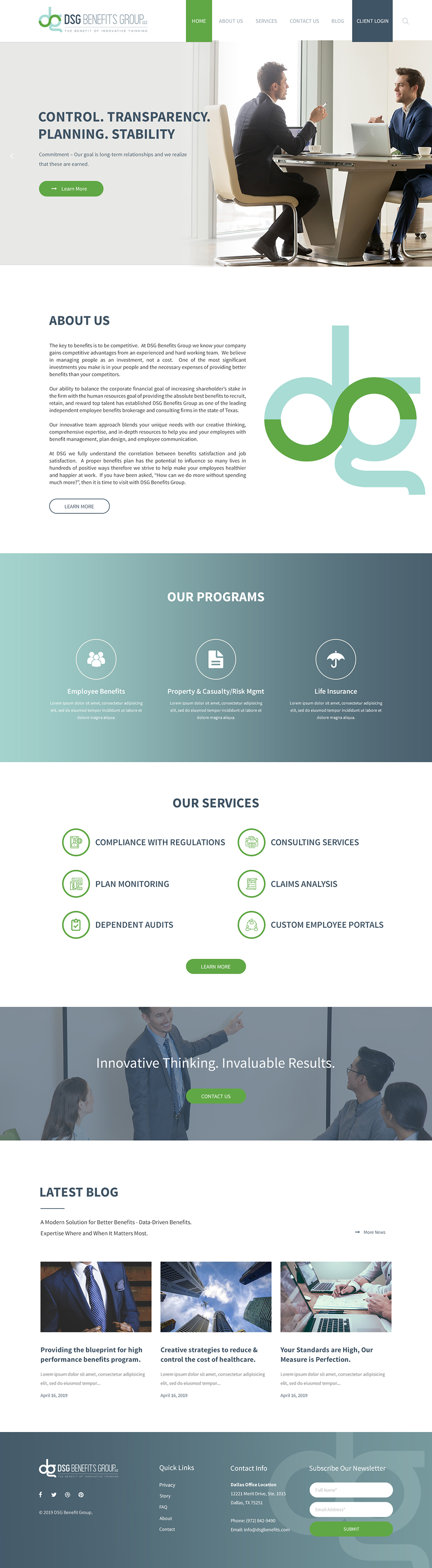 Diseño Web por Mukarram Haidari para DSG Benefits Group LLC | Diseño #22034615